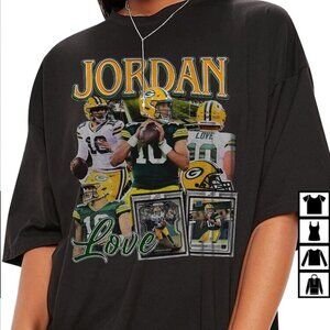 Jordan Love Vintage 90s Packers Football Graphic T-Shirt 96